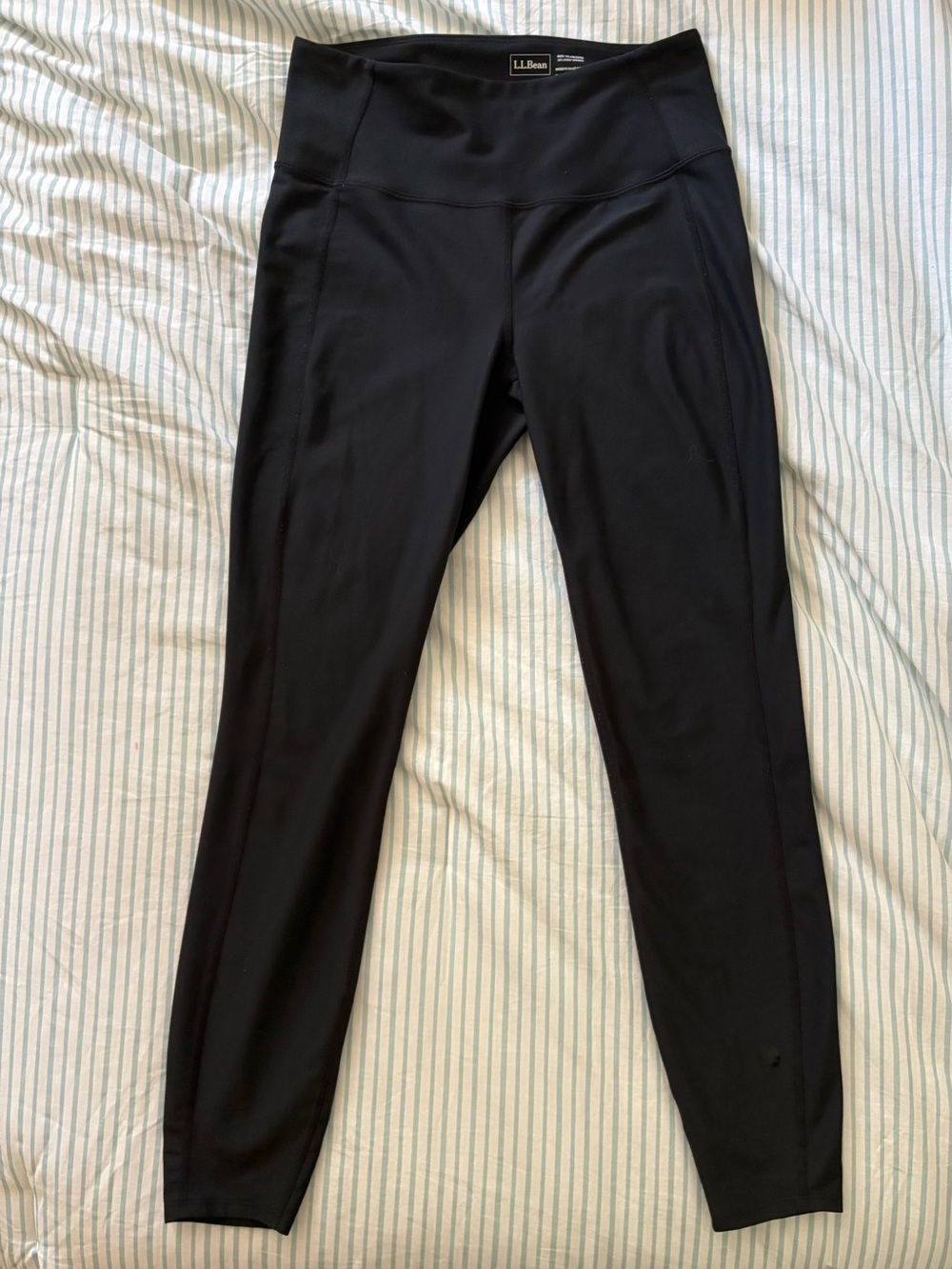L.L.Bean Black High Rise Athletic Leggings Women’s Medium UPF 50+ Workout Pants